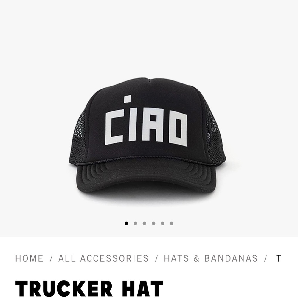 Clare V Black Mesh Trucker Hat